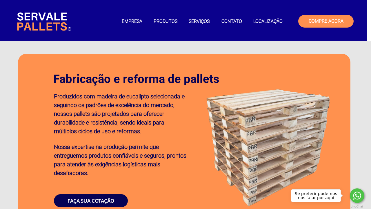 Site da Servale antes da reformulação