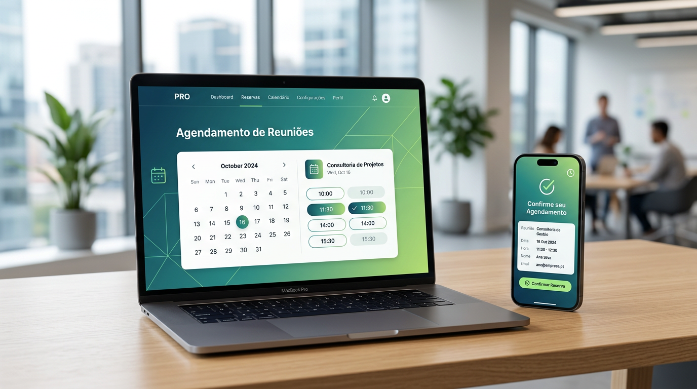Gestão de Espaços: Automatizando o agendamento de reuniões e consultas via site profissional